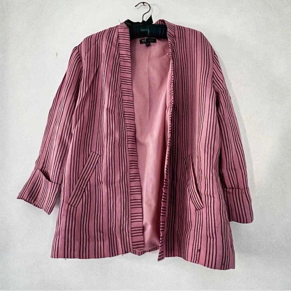 Zara Jackets & Blazers - Zara Pink Blazer with Black Stripes